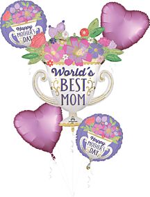 Bouquet Worlds Best Mom Trophy