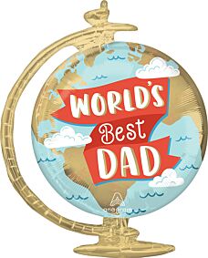 23" World's Best Dad Globe