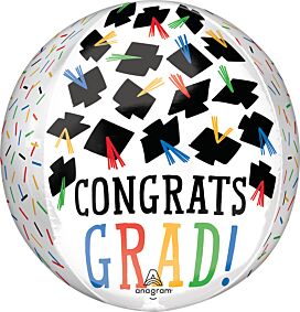 16" Hats Off Congrats Grad Orbz