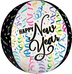 16" New Year Satin Confetti Cheer Orbz