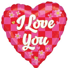 28" I Love You Checkerboard