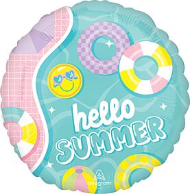 17" Pastel Beach Club Hello Summer