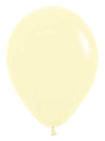 5" Sempertex Pastel Matte Yellow Latex