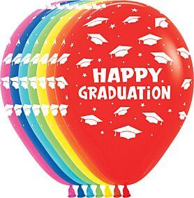 11" Happy Graduation Hats Latex