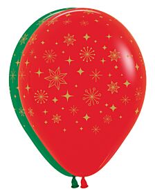 11" Golden Snowflakes Latex