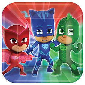 PJ Masks - 9" square paper plate, 8ct