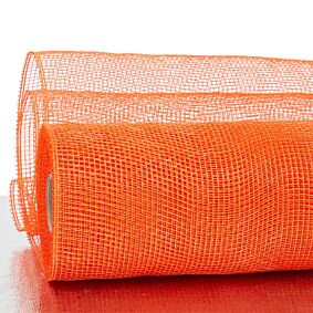 10" x 10yd Floral Mesh - Orange