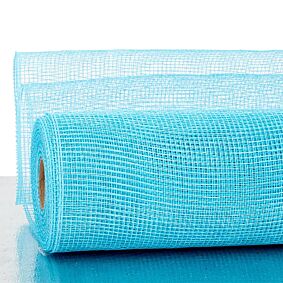 10" x 10yd Floral Mesh - Light Blue