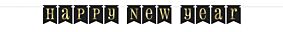 7' New Year Foil Pennant Banner