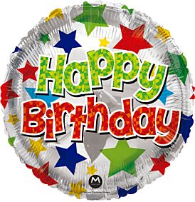 17" Happy Birthday Stars