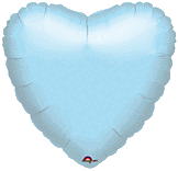 9" Pastel Blue Heart - Inflated