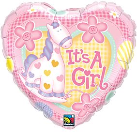 18" It's a Girl Soft Pony