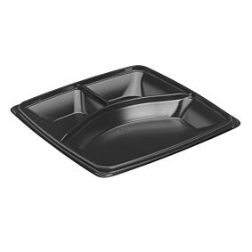 10.25" 3-Comp Base - Black 130Ct