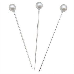 1.5" White Boutonniere Pins