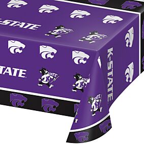 54X108" Plastic Table Cover - Kansas State