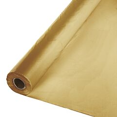 40"X100' Plastic Table Roll - Glittering Gold
