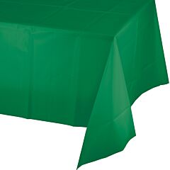 54" X 108" Plastic Table Cover - Emerald Green