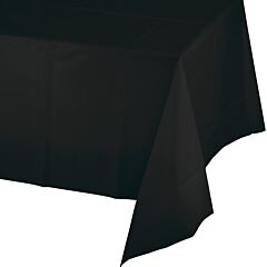 54" X 108" Plastic Table Cover - Black Velvet
