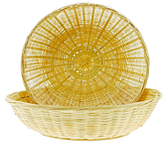 12" Bamboo Bun Basket