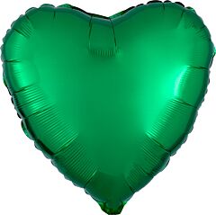 17" Metallic Green Heart
