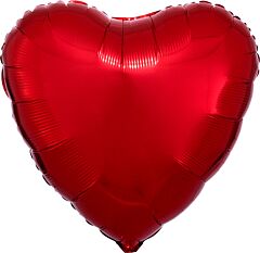 17" Metallic Red Heart