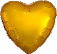 18" Metallic Gold Heart Flat