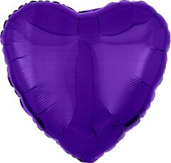 17" Metallic Purple Heart