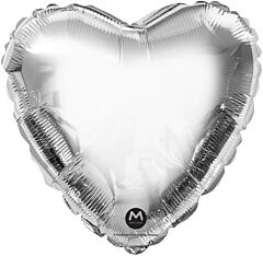 17" Metallic Heart - Silver