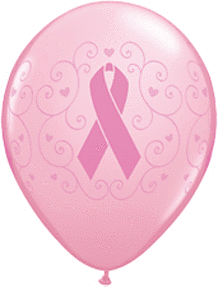 11" Qualatex Breast Cancer Awareness Latex