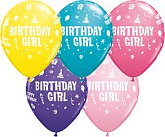 11" Qualatex Birthday Girl Latex
