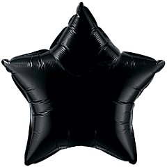 4" Black Star Inflated