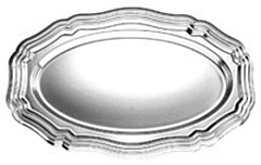 12" X 18" Silver Oval Platter