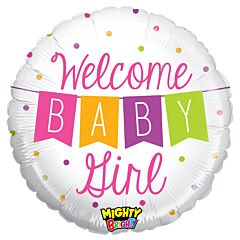 21" Mighty Baby Girl Banner