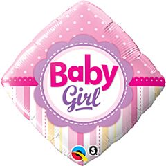 18" Baby Girl Dots Stripes