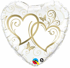 18" Entwined Hearts Gold