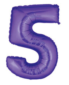 34" Megaloon Purple Number