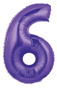 34" Megaloon Purple Number 6