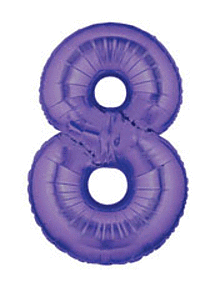 34" Megaloon Purple Number 8