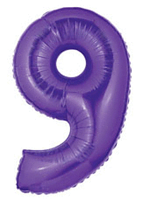 34" Megaloon Purple Number 9