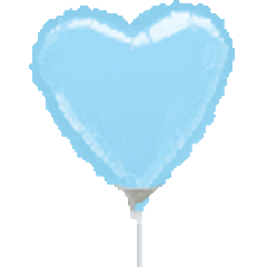 4" Pastel Blue Heart