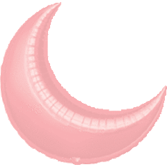 35" Pastel Pink Crescent