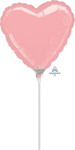 4" Pastel Pink Heart - Inflated