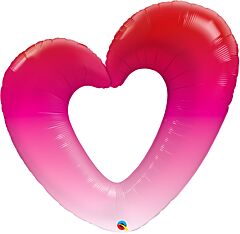 42" Pink Ombre Heart