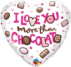 18" I Love You More Than Chocolate