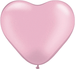 6" Qualatex Pearl Pink Heart Shape Latex