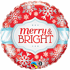 18" Merry/Bright Snowflake