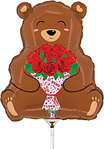 14" Rose Bouquet Bear