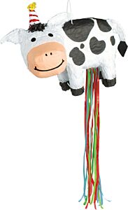 Pull String Birthday Cow Pinata