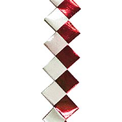 1/4" x 30" Diamond Back Braid - Red & White
