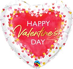 18" Valentine Watercolor Hearts